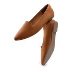 DREAM PAIRS Women's Pointed Toe Slip-On Dressy Flat Shoes Comfortable Business Casual Dress Shoes for Office Work,Size 9.5,Tan,DWUMSP2502