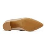 mysoft Women's Ankle Boots Chunky Block Low Heel Comfortable Pointed Toe Side V Cutout Dressy Office Booties with Zipper