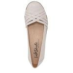 LifeStride Women's Incredible Ballet Flat Vanilla Synthetic 10 W