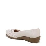 LifeStride Women's Incredible Ballet Flat Vanilla Synthetic 10 W