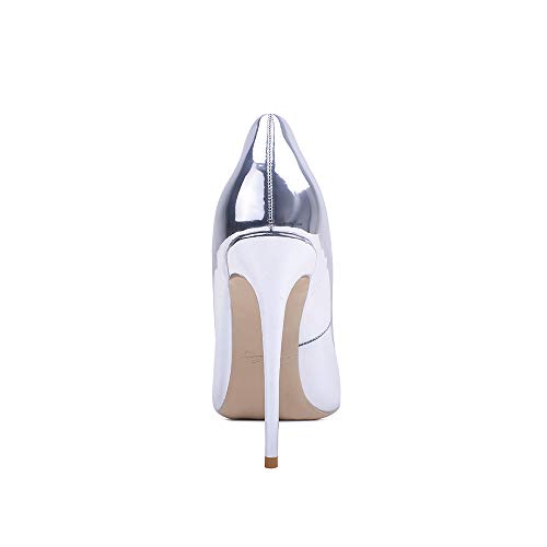 Elisabet Tang Silver Pointed Toe High Heel Pumps