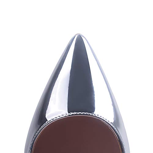 Elisabet Tang Silver Pointed Toe High Heel Pumps