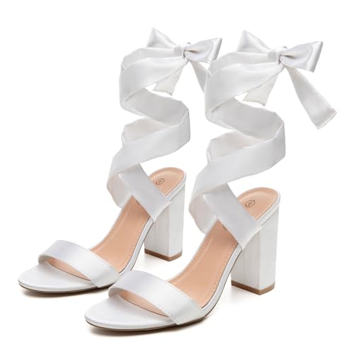 Elegant White Strappy Heels with Bow Details