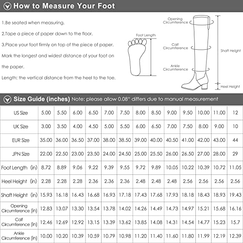 DREAM PAIRS Women's Black Stretchy Knee High Boots