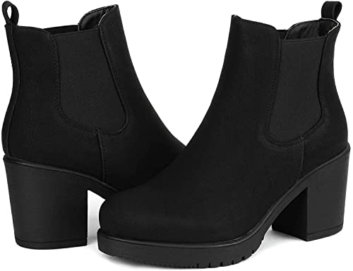 DREAM PAIRS Women's Chunky Heel Ankle Boots