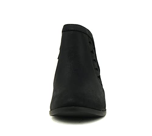 Soda Chance Women's Cut Out Block Heel Booties