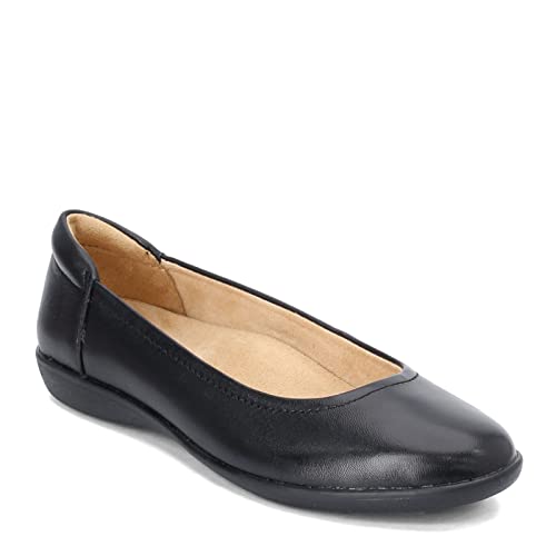 Naturalizer Women's Black Leather Ballet Flats