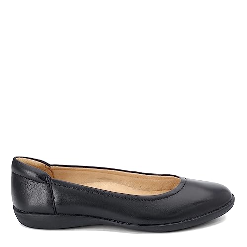 Naturalizer Women's Black Leather Ballet Flats