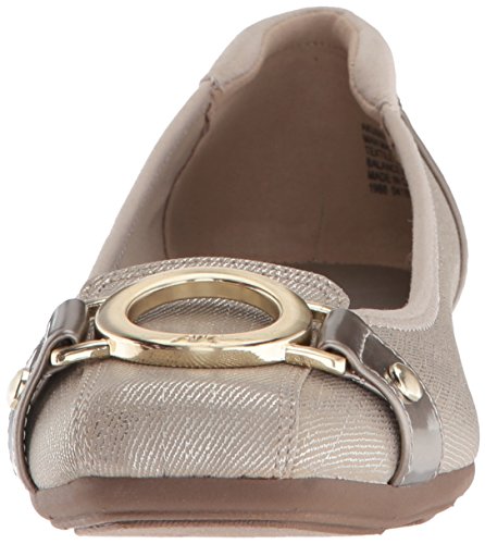 Anne Klein Umeko Metallic Taupe Ballet Flats