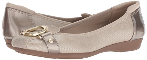 Anne Klein Umeko Metallic Taupe Ballet Flats