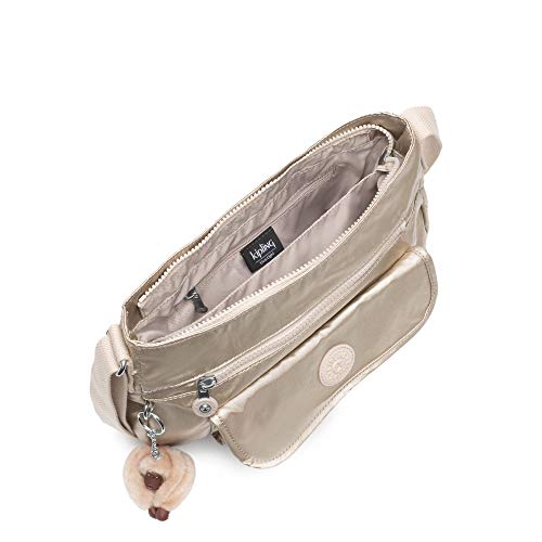 Starry Gold Metallic Kipling Shoulder Bag