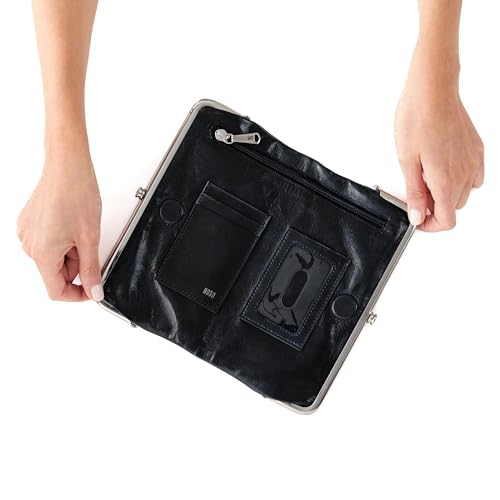 HOBO Lauren Black Leather Clutch Wallet for Women