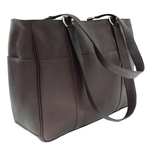Chocolate Piel Leather Medium Shopping Bag