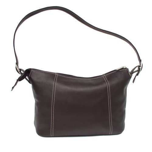 Chocolate Medium Piel Leather Shoulder Bag