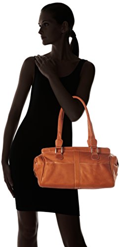 Saddle Piel Leather Double Handle Handbag