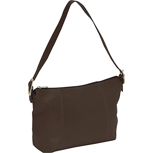 Chocolate Medium Piel Leather Shoulder Bag