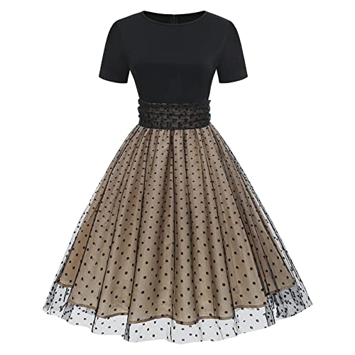 1940s Rockabilly Retro Hepburn Style A-Line Dresses for Women
