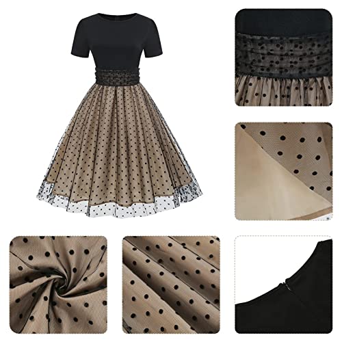 1940s Rockabilly Retro Hepburn Style A-Line Dresses for Women