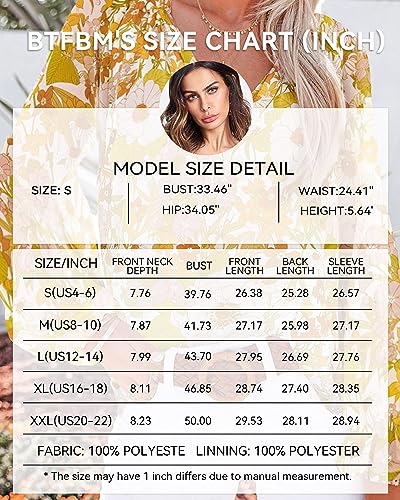 Boho Floral Blouse: V-Neck, Long Puff Sleeves