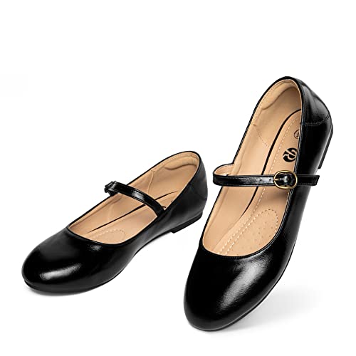 Vintage Black Mary Jane Ballet Flats - Size 8