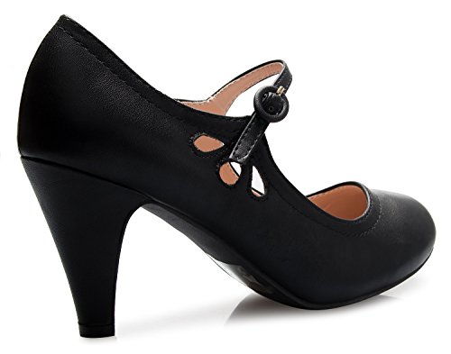 Olivia K Kitten Heel Mary Jane Pumps