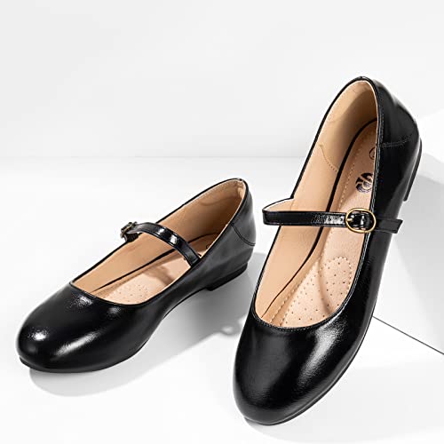 Vintage Black Mary Jane Ballet Flats - Size 8