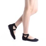 Dream Pairs Women's Black Ballet Flats with Straps