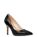 Nine West Black Leather Lino Heels for Women