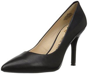 Nine West Black Calf Leather Pointy Toe Pumps