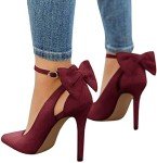Stylish Red High Heels with Ankle Strap