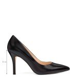 Nine West Black Leather Lino Heels for Women