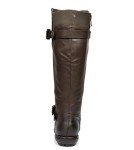 DREAM PAIRS Women's Black Faux Fur Knee-High Boots