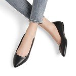 Casual Black Pointed Toe Ballet Flats for Women