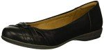 Women's Natural Soul Black Synthetic Flat Shoes