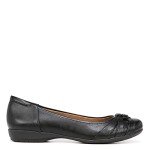 Women's Natural Soul Black Synthetic Flat Shoes