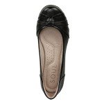 Women's Natural Soul Black Synthetic Flat Shoes
