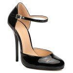 Stylish Black D'Orsay Stiletto Ankle Pumps