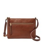 Fossil Women's Fiona Brown Leather Crossbody Bag