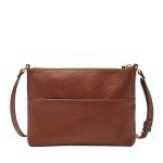 Fossil Women's Fiona Brown Leather Crossbody Bag