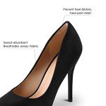 Chic Black Suede High Heel Pumps for Women