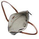 Fossil Rachel Tote Bag, Black/Brown Handles