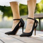 Chic Black High Heel Pumps with Bow Detail