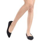 DREAM PAIRS Womens Casual Pointed Toe Ballet Comfort Soft Slip On Flats Shoes,Sole-Classic,Black/Nubuck,Size 11