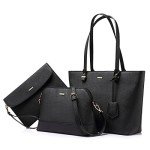 LOVEVOOK Women's Blue Tote Bag & Wallet Set