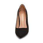 Black Suede High Heel Pumps for Women