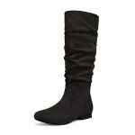 DREAM PAIRS Women's Black Knee High Fashion Boots