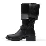 Chunky Block Heel Knee-High Boots for Women