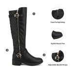 Chunky Block Heel Knee-High Boots for Women