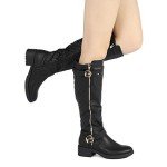 Chunky Block Heel Knee-High Boots for Women