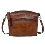 Vintage Leather Crossbody Bag for Women (Coffee)